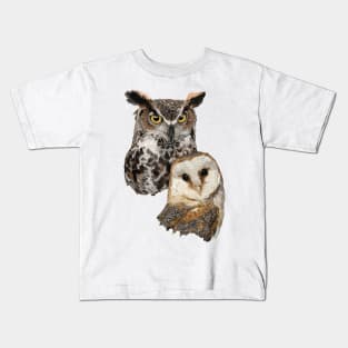 Owl and Barn Owl Kids T-Shirt